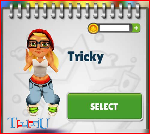 subway surfers character Tricky 